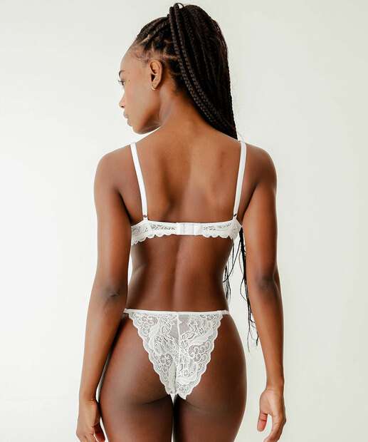 Sutiã De Renda Strappy Com Base Sem Bojo Marisa 