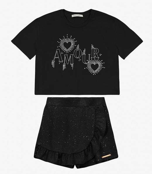 Image_Conjunto Menina Blusa com Shorts Saia Trick Nick Preto