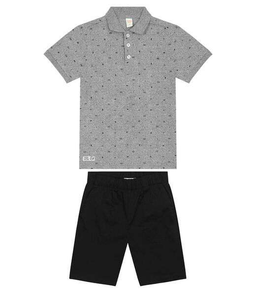 Image_Conjunto Infantil Polo Com Bermuda Trick Nick Cinza