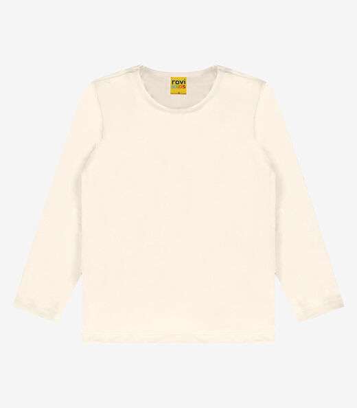 Camiseta manga longa malha térmica Rovi Kids Bege