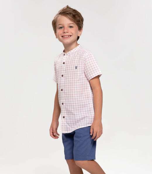 Image_Conjunto Infantil Masculino Xadrez Trick Nick Vermelho