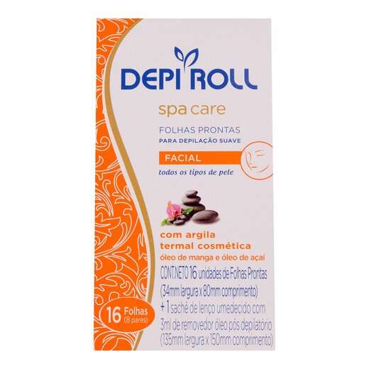 Folha Prontas Depi Roll Spa Care Facial 8 pares