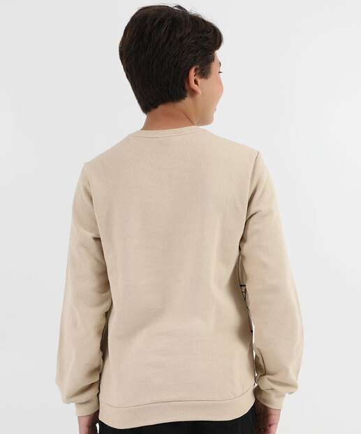 Blusão Juvenil Moletom Homem Aranha Marvel Tam 10 a 16 Bege