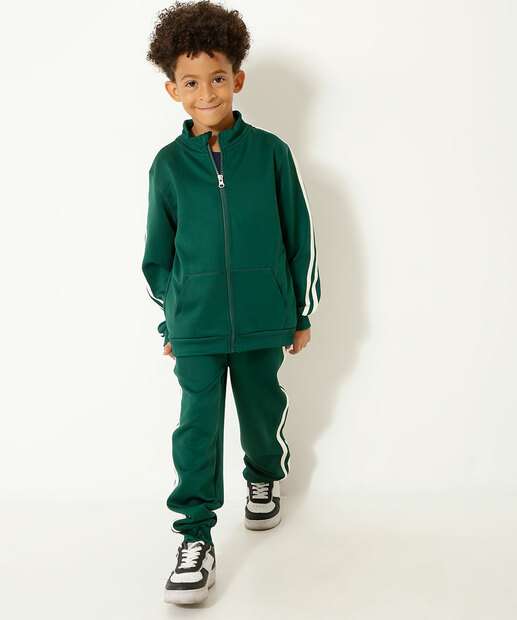 Conjunto Infantil Helanca Listras MR Tam 4 a 10