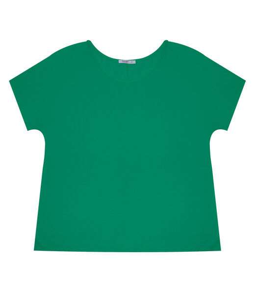 Blusa Manga Curta Feminina Plus Size Secret Glam Verde