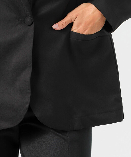 Blazer Feminino Alfaitaria Botão Marisa Preto