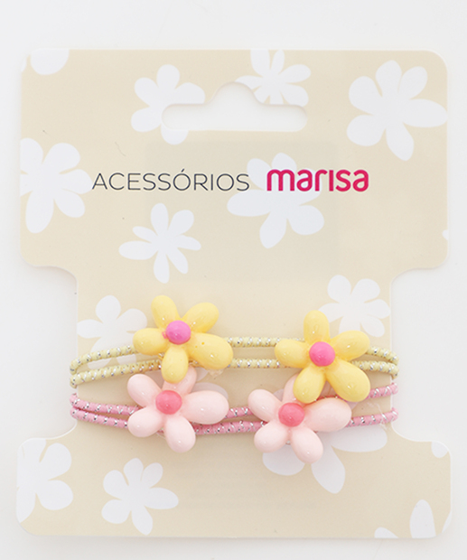 Image_Kit 4 Peças Elásticos De Cabelo Infantil Marisa Rosa