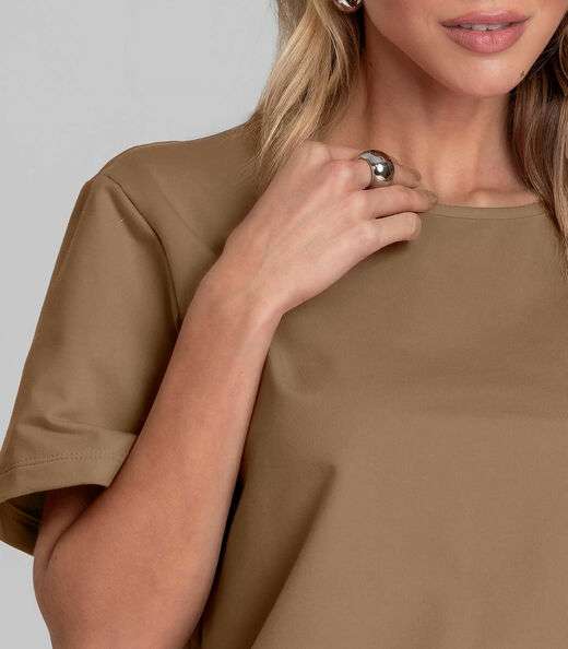 Conjunto Feminino em Molecotton Dianna Marrom