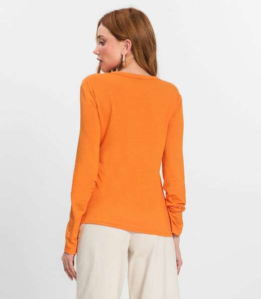 Blusa Manga Longa Select Laranja