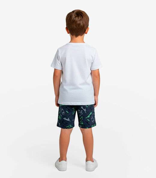 Conjunto Infantil Camiseta e Bermuda Select Cinza