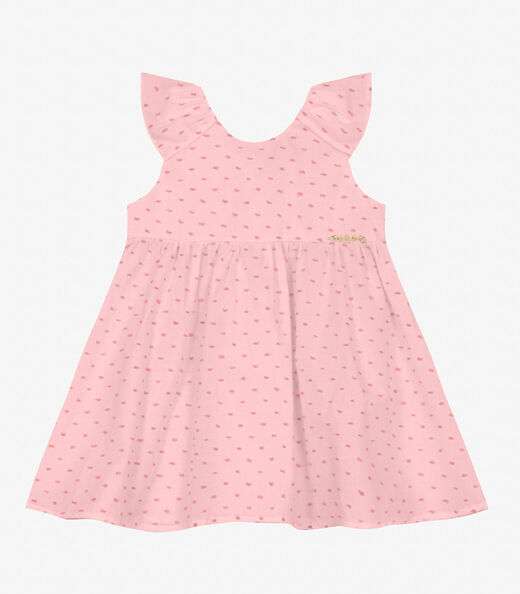 Image_Vestido Infantil em Cotton Plumetis Trick Nick Rosa
