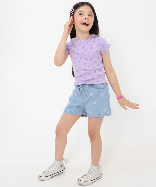 Blusa Infantil Marisa Tam 4 a 10 Lilás