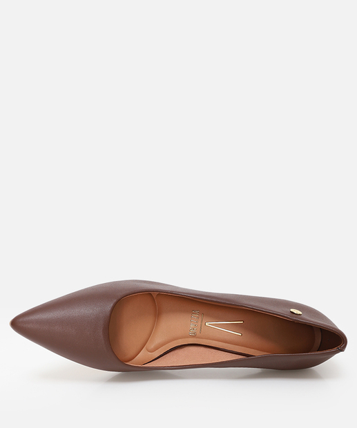 Scarpin Feminino Bico Fino Vizzano Marrom