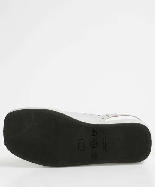 Sandália Flatform Feminina Metalizada Tachas Marisa