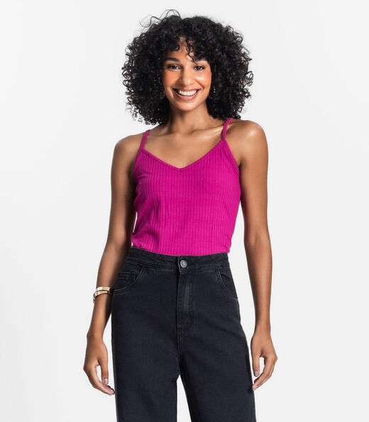 Image_Blusa De Alça Feminina Ribana Canelada Rovitex Roxo