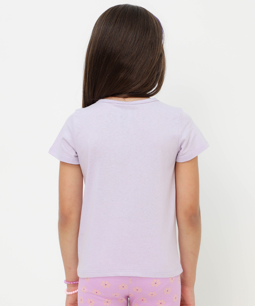 Blusa Infantil Hello Kitty Tam 4 a 10 Lilás