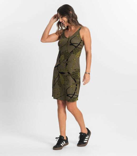 Vestido Estampado Rovitex Verde