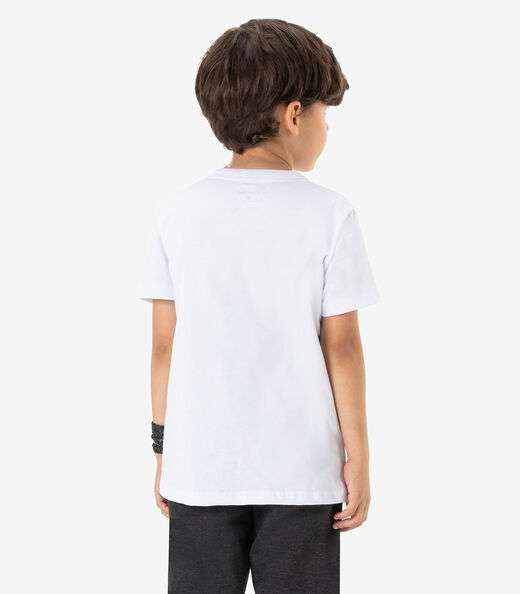 Camiseta Infantil Masculina Básica Rovitex Kids Branco