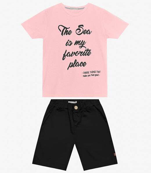 Image_Conjunto Infantil Camiseta com Bermuda Trick Nick Rosa