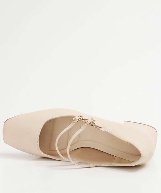 Scarpin Feminino Bico Redondo Salto Grosso Bebecê 