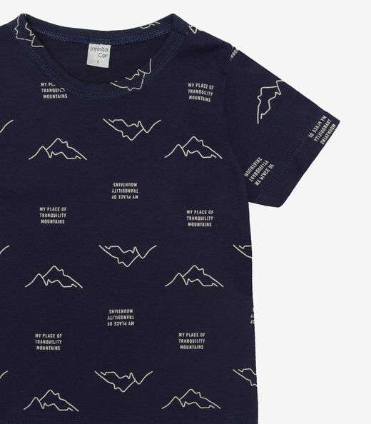 Camiseta Infantil Masculina Animais Infinita Cor Azul
