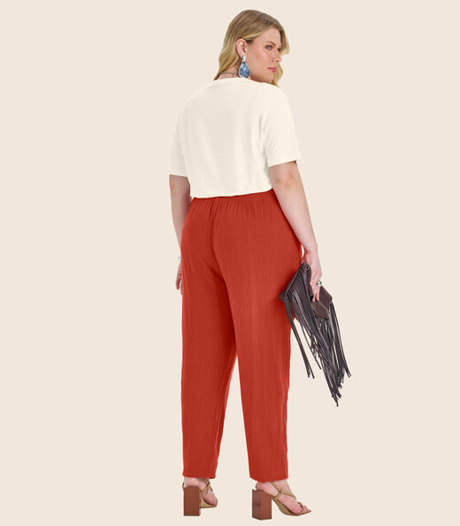 Blusa Feminina Manga Curta Plus Size Secret Glam Bege