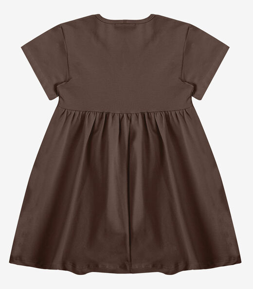 Vestido Infantil em Molecotton Select Marrom