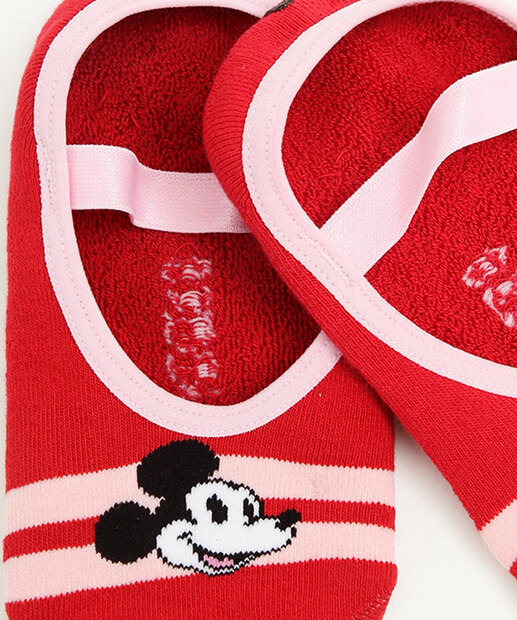 Meia Sapatilha Feminina Antiderrapante Mickey Disney