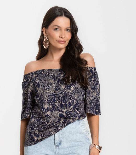 Image_Blusa Feminina Ciganinha Infinita Cor Azul