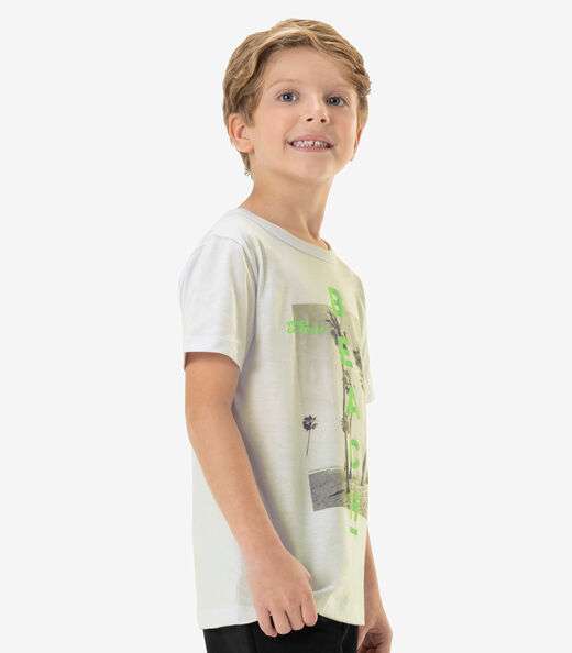 Camiseta Infantil Masculina Rovi Kids Branco