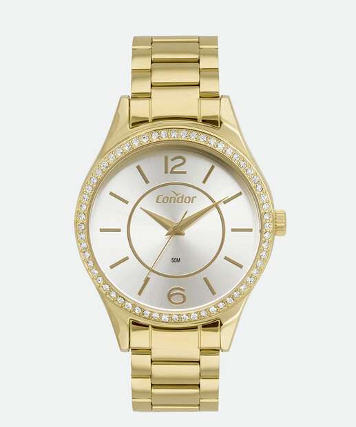 Kit Relógio Feminino Strass Condor COPC21AEFE/K4K