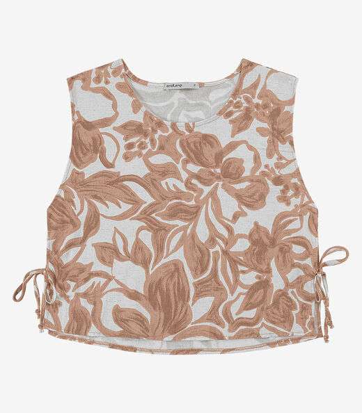 Regata em Linho Feminina Endless Marrom