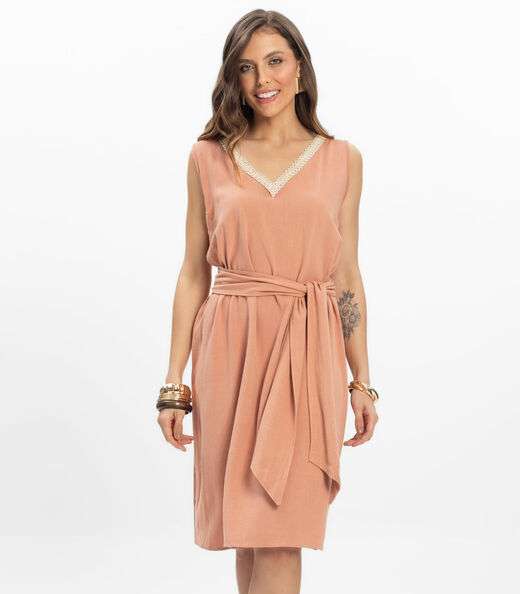 Image_Vestido Curto Linho Strong Feminino Endless Marrom