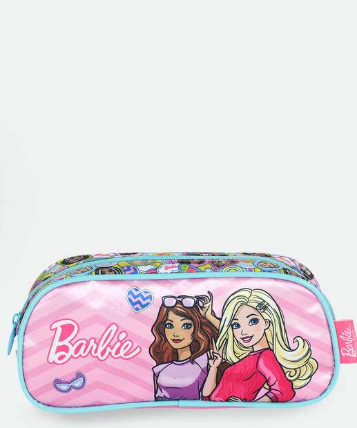 Image_Estojo Escolar Infantil Barbie Rosa