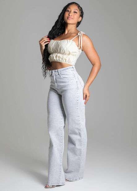 Calça Sawary Jeans Wide Leg - 278008