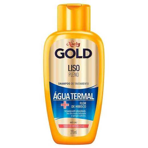 Image_Shampoo Niely Gold Liso Pleno Água Termal e Flor de Hibisco 275ml