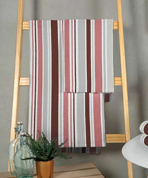 Jogo de Toalha Banho e Rosto Solar Geométrico Lepper 2 Peças