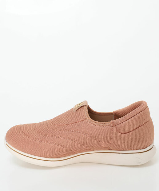 Tênis Casual Slip On Feminino Modare Bege