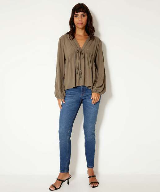 Blusa Feminina Manga Longa Marisa