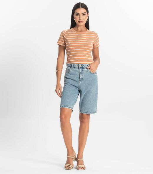 Blusa Feminina em Cotton Leve Rovitex Marrom