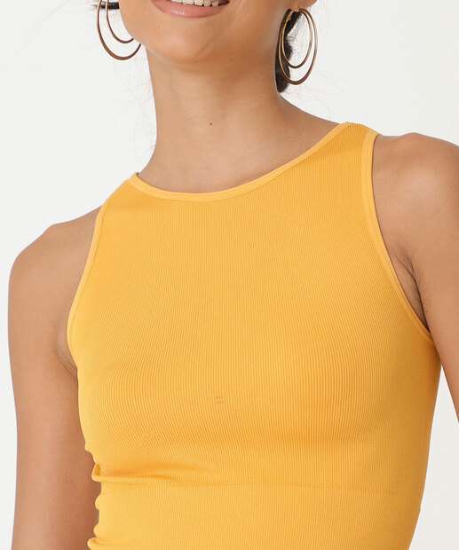 Blusa Cropped Feminina Canelada Marisa