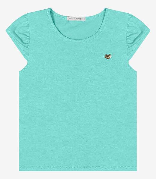 Blusa Infantil Feminina Cotton Leve Trick Nick Azul