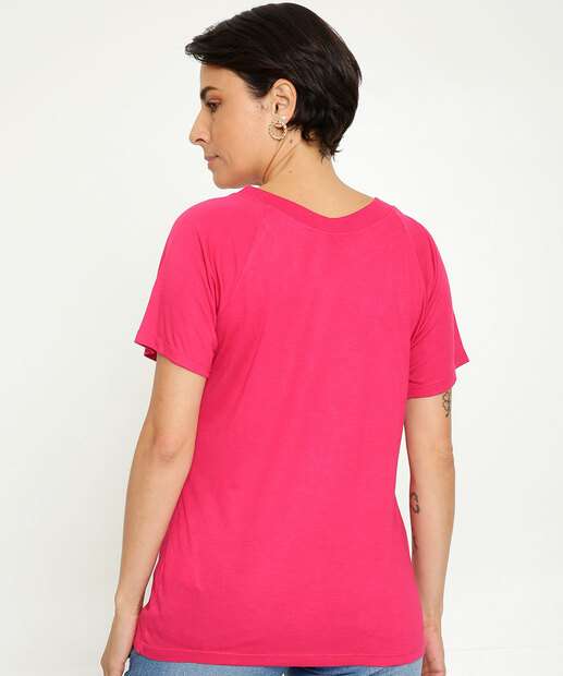 Blusa Feminina Básica Manga Curta Marisa