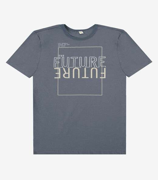 Camiseta Adulto Masculino em Meia Malha Rovitex Cinza