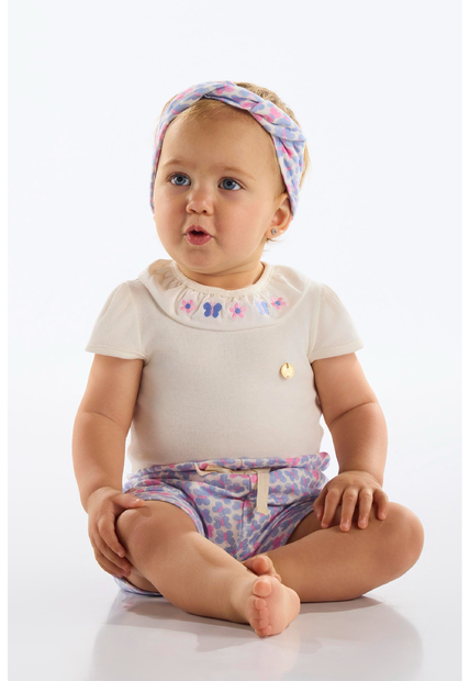 Short em Suedine para Bebê Menina Up Baby