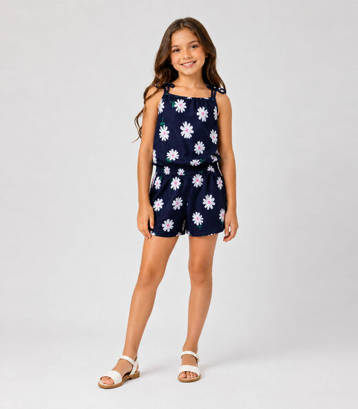 Conjunto Infantil Blusa de Alça e Short Select Azul