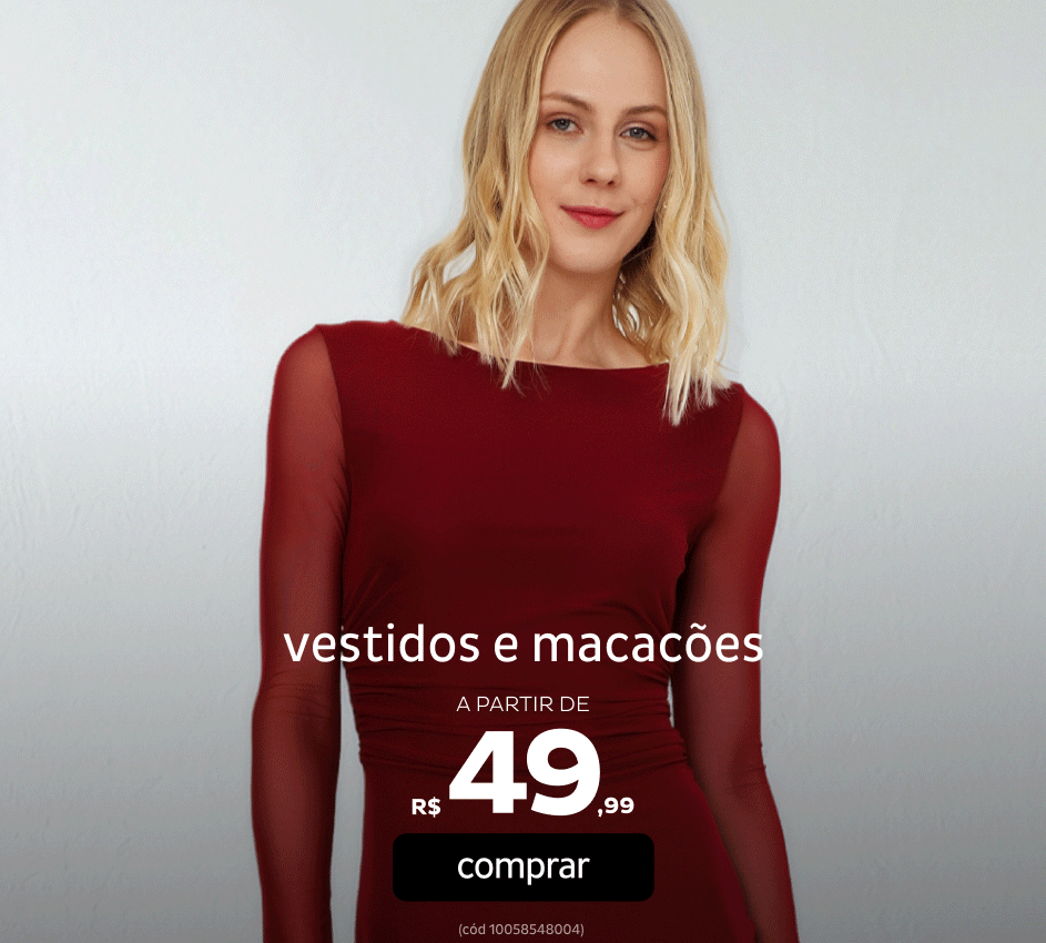 Vestidos e Macacões a partir de R$49,99