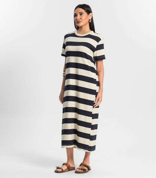 Vestido Super Midi Rovitex Azul