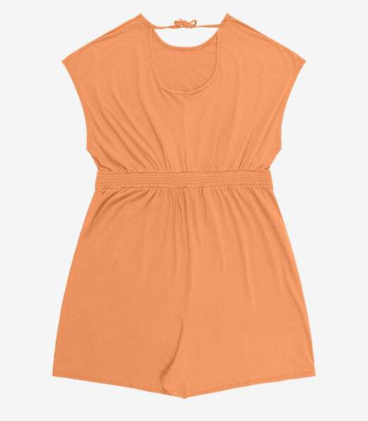 Macaquinho Feminino Malha Visco Infinita Cor Laranja