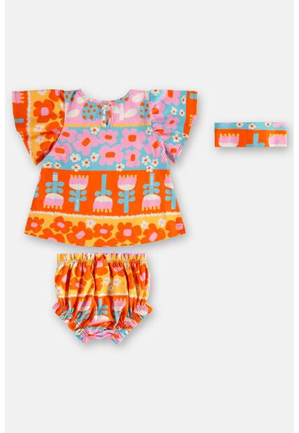 Conjunto 3 Peças para Bebê Menina Três e Já